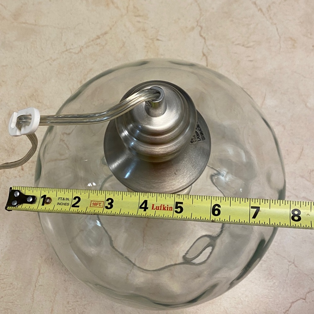 Portable hanging Glass Pendant Lamp with Edison bulb - Picture 12 of 15